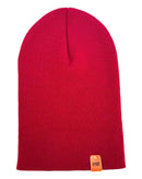 HAAKWEAR Knit Cuffed Classic Beanie / Hat - Burnt Maroon, Made in USA