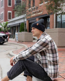 HAAKWEAR Beanie Made in USA - Classic Charcoal Black Knit Cuffed Hat