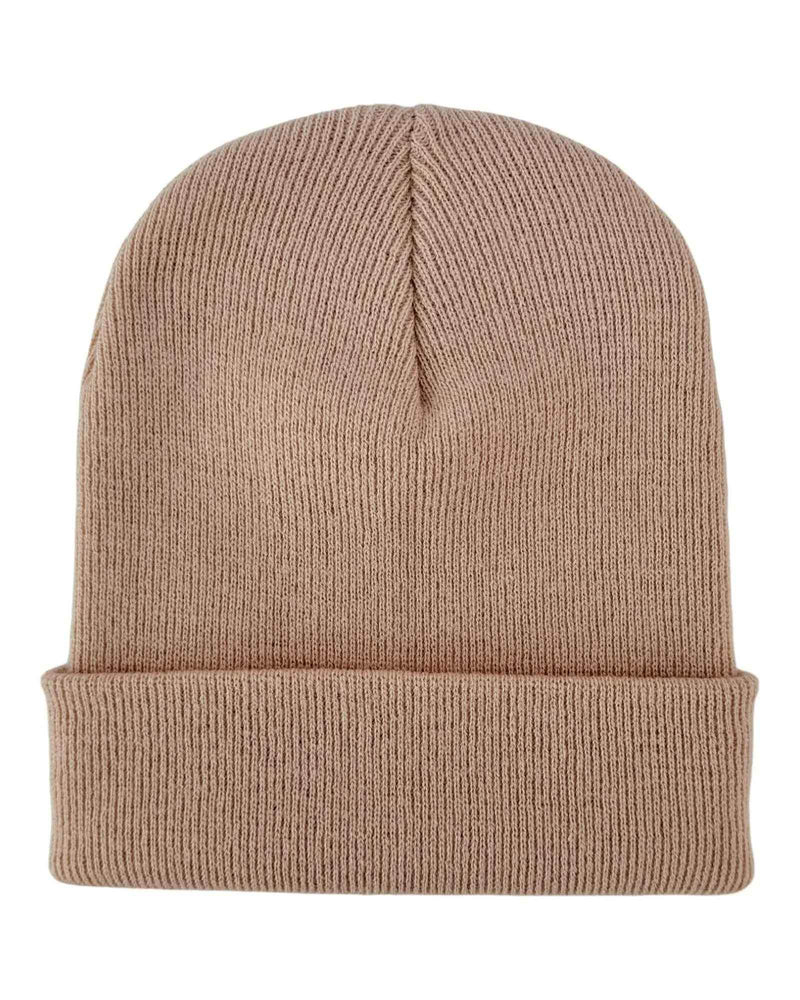 HAAKWEAR Knit Cuffed Classic Beanie / Hat - Dune Beige, Made in USA