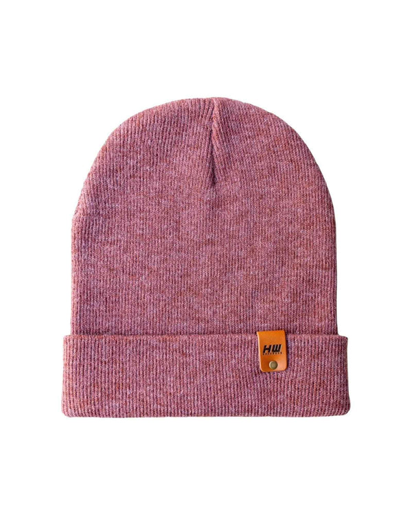 HAAKWEAR Knit Beanie - Cuffed Classic Hat in Rusty Burgundy, Made in USA