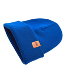 HAAKWEAR Knit Cuffed Classic Beanie / Hat - Sapphire Blue, Made in USA