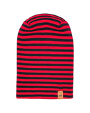 HAAKWEAR H Stitch RORO Cuffed Beanie (Patent Pending Design) Black / Red, Made in USA