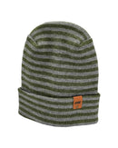 HAAKWEAR H Stitch RORO Cuffed Beanie (Patented Design) Gray / Green, Made in USA