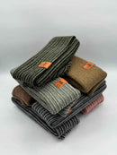 HAAKWEAR Traditional Contrast Cuffed Beanie - Black / Green, Made in USA