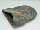 HAAKWEAR Traditional Contrast Cuffed Beanie / Hat - Gray / Green, Made in USA