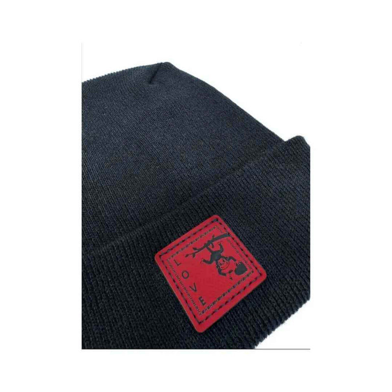 Haakwear Exclusive Love-Inspired H-Stitch Beanie – Limited Edition  Black Hat with Love Monkey