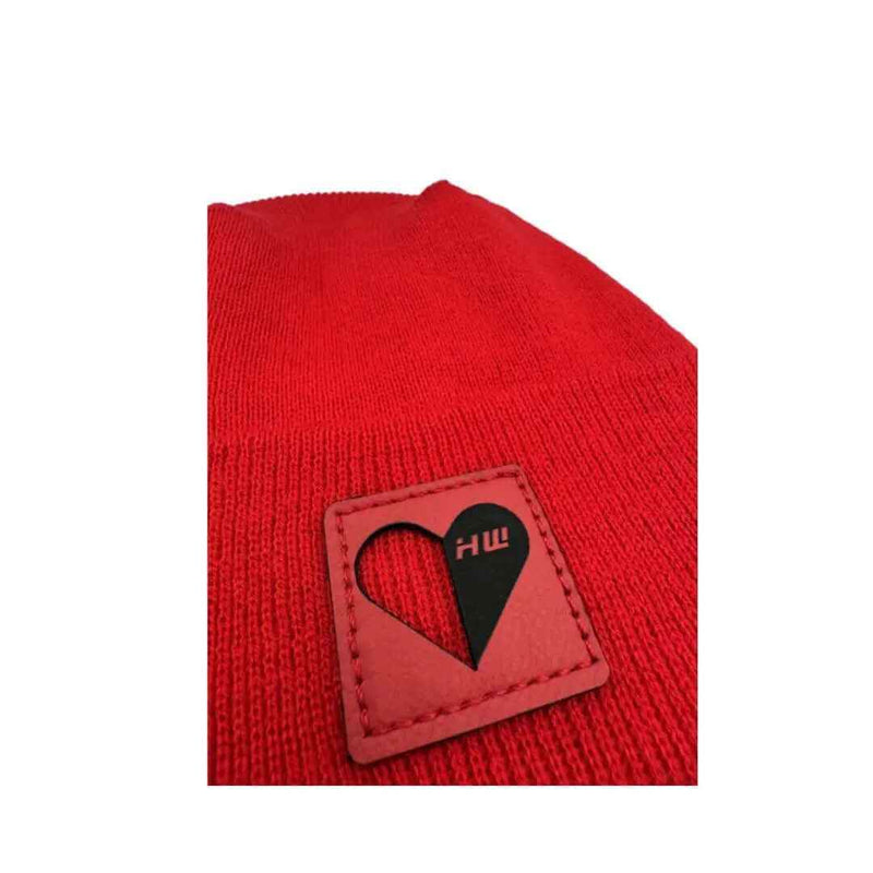 Love-Inspired H-Stitch Beanie – Scarlet Red | Limited Edition