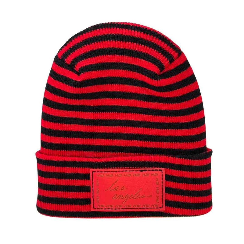Haakwear Los Angeles Beanie - Made in USA Hats (Limited Edition) - Black / Red RoRo