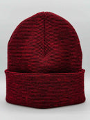 Haakwear New York Classic Fusion Cuffed Beanie / Hat, Made in USA (Limited Edition) - Black / Red Fusion