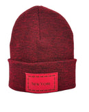 Haakwear New York Classic Fusion Cuffed Beanie / Hat, Made in USA (Limited Edition) - Black / Red Fusion