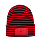 Haakwear Texas H Stitch Cuffed Beanie "We Don't Call 911"- Made in USA Hats (Limited Edition) - Black / Red RoRo