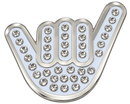Hang Loose Shaka Sign Crystal Ball Marker & Hat Clip by ReadyGOLF