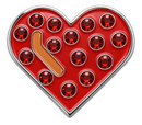 Heart Ball Marker & Hat Clip with Crystals by ReadyGOLF