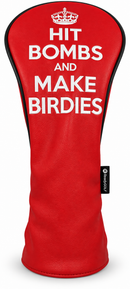 Hit Bombs & Make Birdies Embroidered Driver Headcover by ReadyGOLF