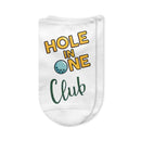 Hole-in-One Club Golf Socks – Funny No-Show Socks for Golfers, Men & Women