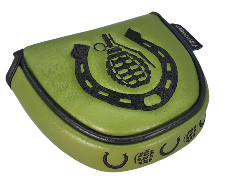 Horseshoes & Hand Grenades Embroidered Putter Cover by ReadyGOLF - Mallet