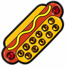 Hot Dog Ball Marker & Hat Clip with Crystals by ReadyGOLF
