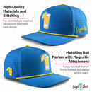 Transfusion Golf Hat | Snapback Cap | Built-in Magnetic Ball Marker Holder + Marker Included | Adjustable Light Gray
