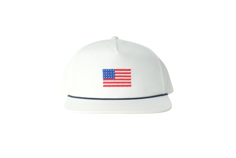 American Flag Needlepoint Rope Hat