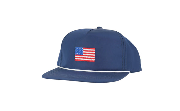 American Flag Needlepoint Rope Hat