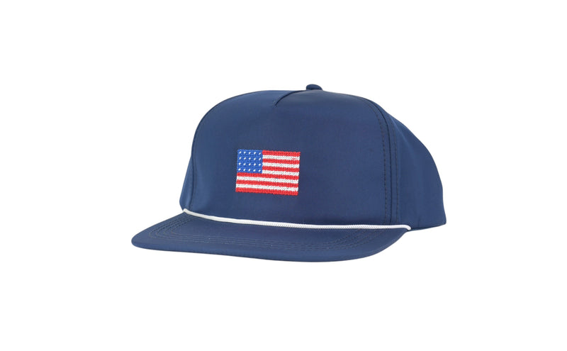 American Flag Needlepoint Rope Hat