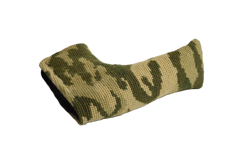 Camouflage Green Needlepoint Blade Putter Headcover