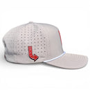 Golf Neon Arrow Sign Golf Hat | Snapback Cap | Built-in Magnetic Ball Marker Holder + Marker Included | Adjustable Light Gray