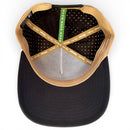 Hunting Birdies Golf Hat | Snapback Cap | Built-in Magnetic Ball Marker Holder + Marker Included | Adjustable Tan & Black