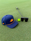 Dino Nugget Golf Hat | Snapback Cap | Built-in Magnetic Ball Marker Holder + Marker Included | Dinosaur Chicken | Adjustable