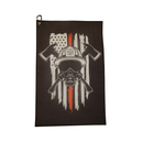 Firefighter Helmet Microfiber Golf Towel - Golf Towel Gift with Bag Clip