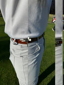 The Tee Clip® Tether™: USA Made | Golf Tee Holder for Belt or Waist| Double Barrels for 2 Tees and 18mm Ball Marker