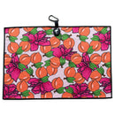Peach Bellini Golf Towel | 24” x 16” Microfiber Towel | Magnetic Clip & Carabiner | Premium Golf Accessory