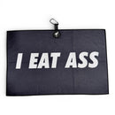 Novelty Black Golf Towel | Premium Double-Sided Microfiber | Heavy-Duty Magnetic Towel with Carabiner Clip | 24 x 16 in
