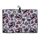 Fossil Golf Towel | 24” x 16” Microfiber Towel | Magnetic Clip & Carabiner | Premium Golf Accessory