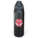 Hydration Bottle – Stop Sign | 32oz Insulated Stainless Steel | Flip Straw Lid w/ Handle