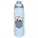 Hydration Bottle – Pocket Aces | 32oz Insulated Stainless Steel | Flip Straw Lid w/ Handle