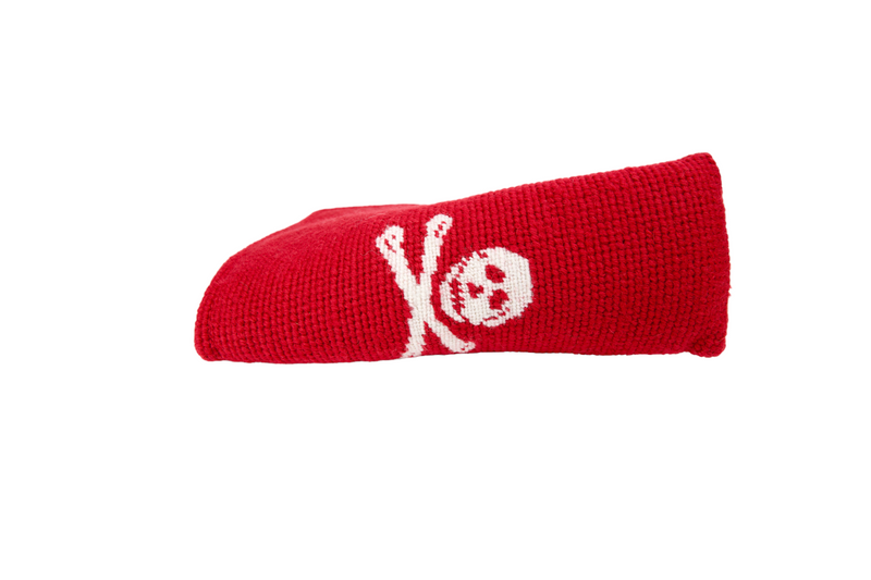 Jolly Roger Red Needlepoint Blade Putter Headcover