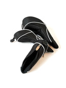 Sassy Caddy: Ladies Golf Headcovers (Set of 3) - Black with White Piping