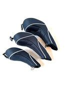Sassy Caddy: Ladies Golf Headcovers (Set of 3) - Navy with White Piping