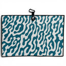 Coral Bloom Golf Towel | 24” x 16” Microfiber Towel | Magnetic Clip & Carabiner | Premium Golf Accessory