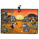 Safari Expedition: Lost Fairway Golf Towel | 24” x 16” Microfiber Towel | Magnetic Clip & Carabiner | Premium Golf Accessory