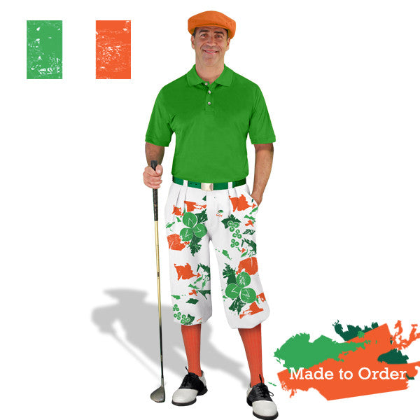 Golf Knickers: Mens Irish Homeland Shamrock Golf Knickers Outfit