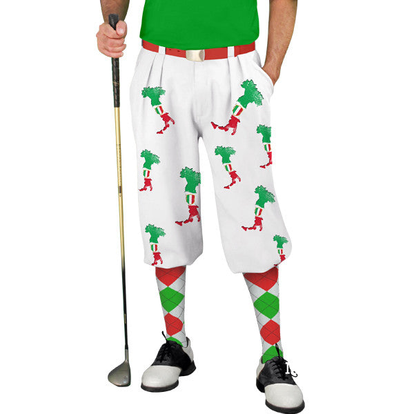 Golf Knickers: Mens Italy Homeland Country Shape Golf Knickers Outfit