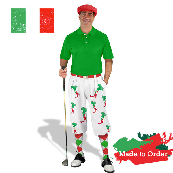 Golf Knickers: Mens Italy Homeland Country Shape Golf Knickers Outfit