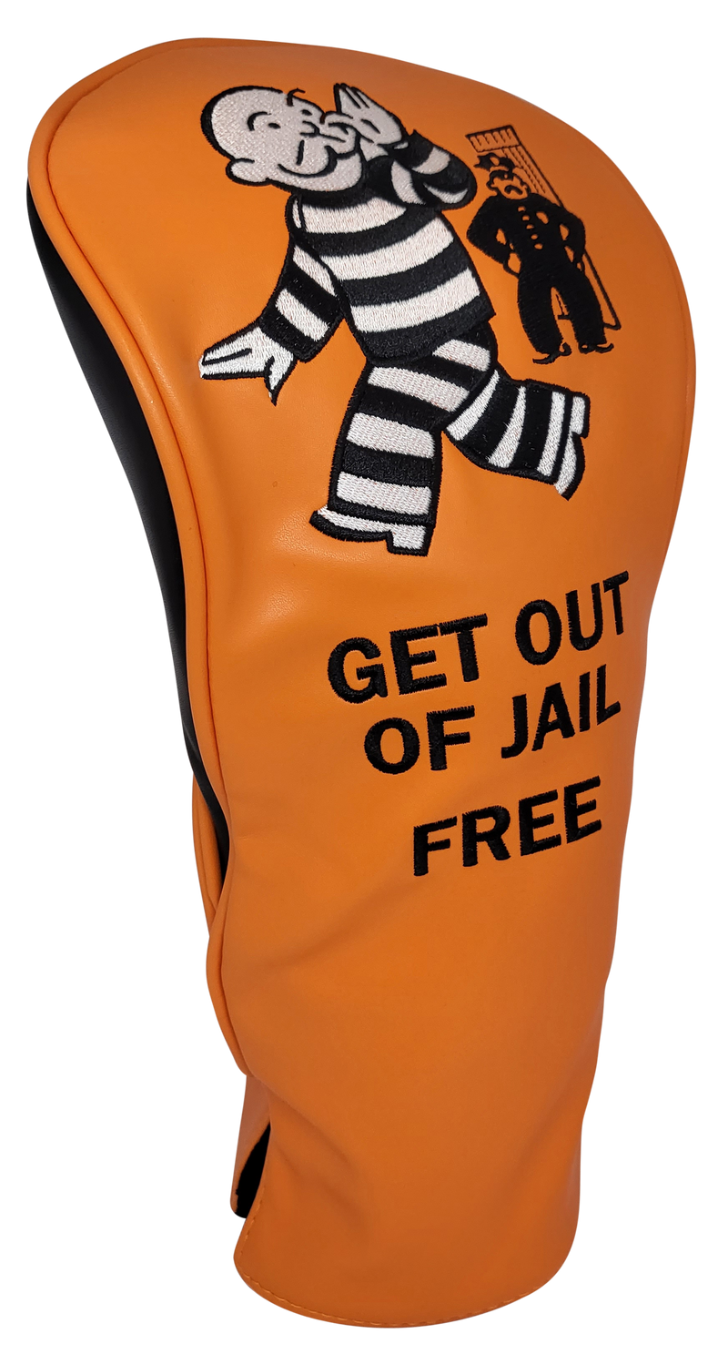 Get Out of Jail Free Embroidered Driver Headcover by ReadyGOLF
