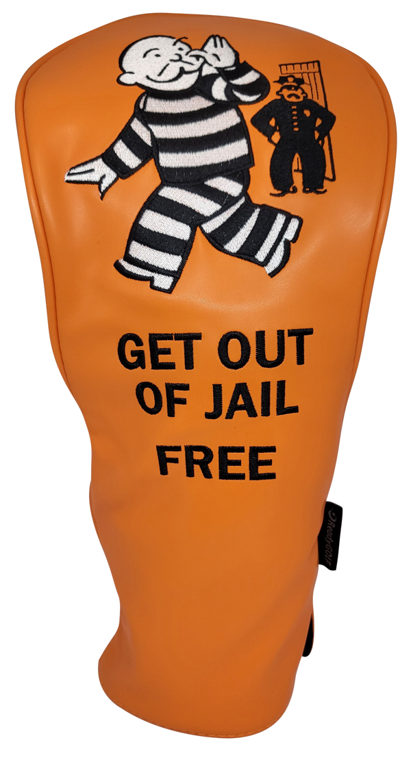 Get Out of Jail Free Embroidered Driver Headcover by ReadyGOLF