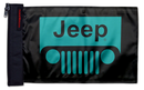 Jeep Grill 12"x18" Forever Wave Flag for Jeep Wrangler CJ-7 and CJ-8 1976-1986