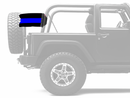 Thin Blue Line 12"x18" Forever Wave Flag for Jeep Wrangler CJ-7 and CJ-8 1976-1986