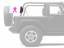 Pink Ribbon 12"x18" Forever Wave Flag for Jeep Wrangler JK 2-Door 2007-2018