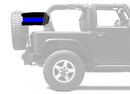 Thin Blue Line 12"x18" Forever Wave Flag for Jeep Wrangler TJ 1996-2006